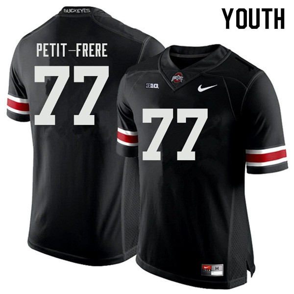 Youth #77 Nicholas Petit-Frere Ohio State Buckeyes College Football Jerseys Sale-Black